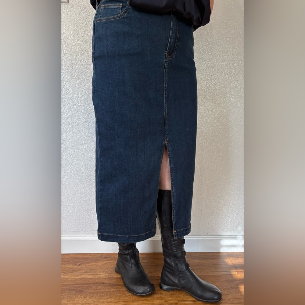 High Rise Denim Skirt